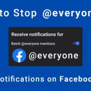How to get rid of @everyone notification on facebook