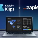 Laptop showing Zapier dashboard with lead nurturing Zap setup for email automation