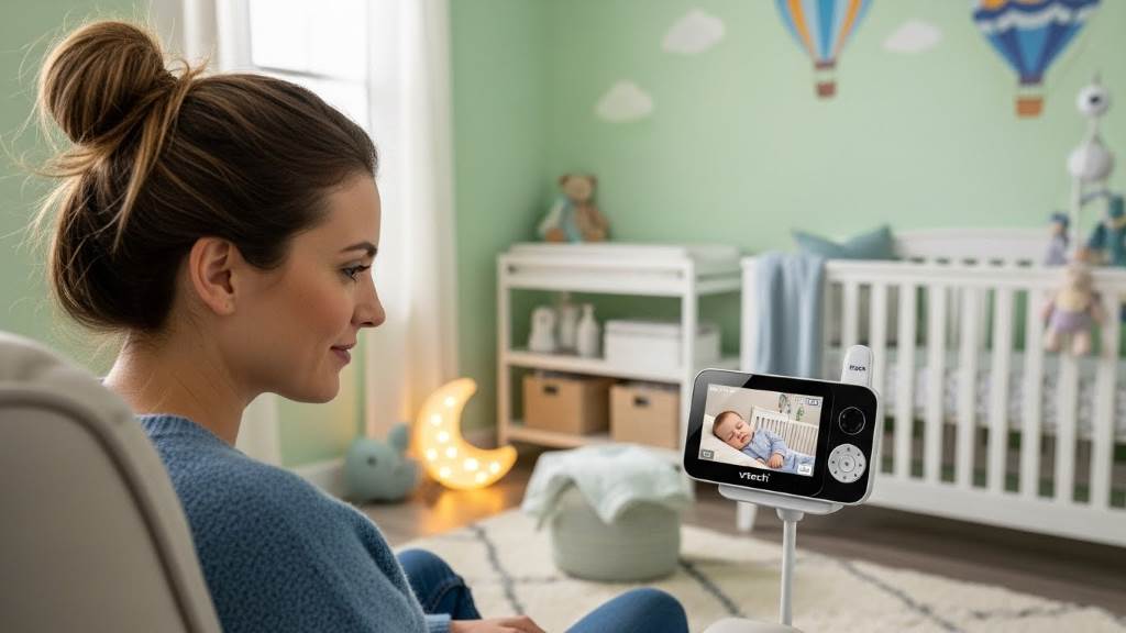 Comparison chart showing WiFi and non-WiFi baby monitor pros and cons