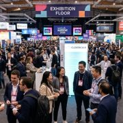 Crowds of tech professionals networking on the exhibition floor at Web Summit Lisbon 2026