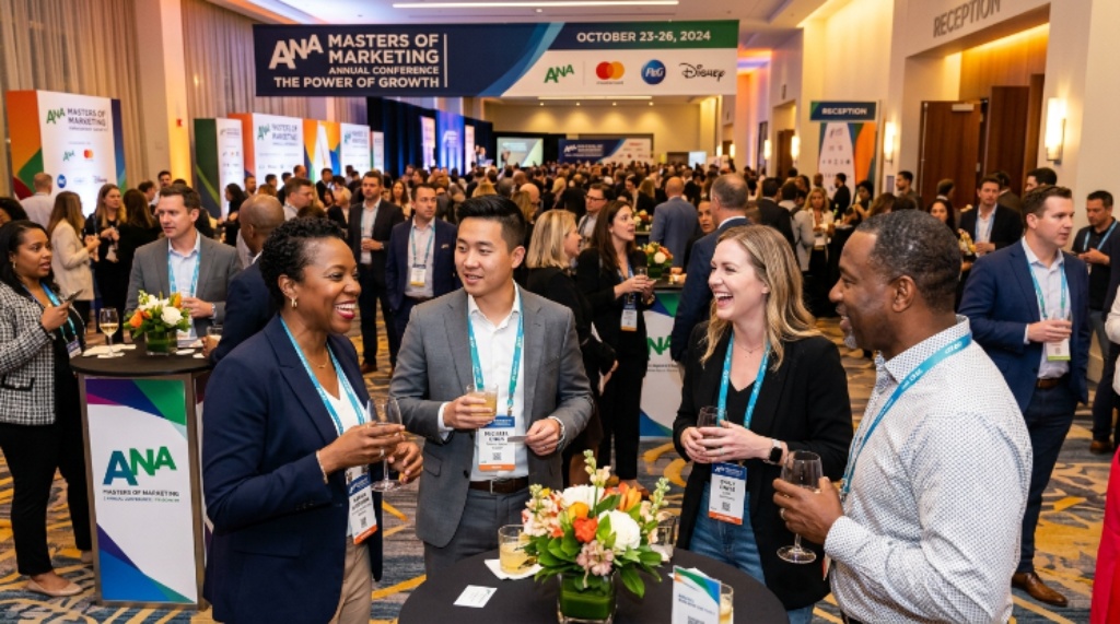 Marketing professionals networking at the ANA Masters of Marketing annual conference
